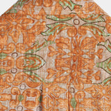 Short-Sleeve Retro, Casual, Button-Up, Pocket, Beach, Vintage, Orange Shirt