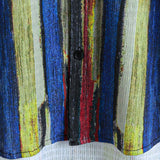 Vintage-Style Yellow Striped Short-Sleeve Summer Shirt