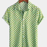 Green Short-Sleeve Summer Beach Shirt