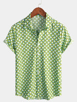 Green Short-Sleeve Summer Beach Shirt
