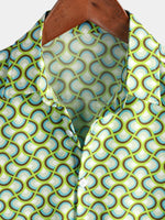 Green Short-Sleeve Summer Beach Shirt