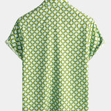 Green Short-Sleeve Summer Beach Shirt