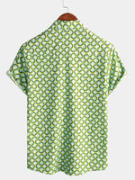 Green Short-Sleeve Summer Beach Shirt
