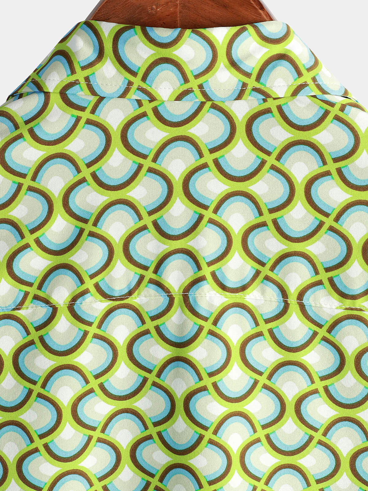 Green Short-Sleeve Summer Beach Shirt