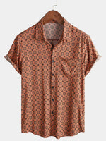 Vintage Button-Up Short Sleeve Shirt