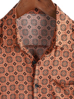 Spring Men's Vintage Cotton Shirt with Short Sleeves