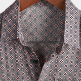 Vintage Geometric Summer Beach Short Sleeve Shirt