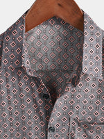 Vintage Geometric Summer Beach Short Sleeve Shirt