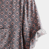Vintage Geometric Summer Beach Short Sleeve Shirt