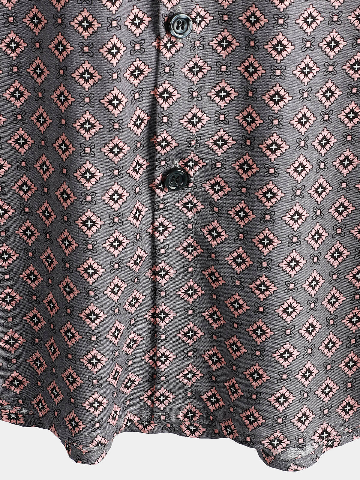 Vintage Geometric Summer Beach Short Sleeve Shirt