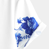 Hawaiian Shirt with Blue Floral Print