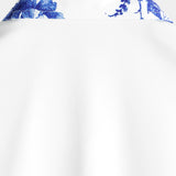 Hawaiian Shirt with Blue Floral Print
