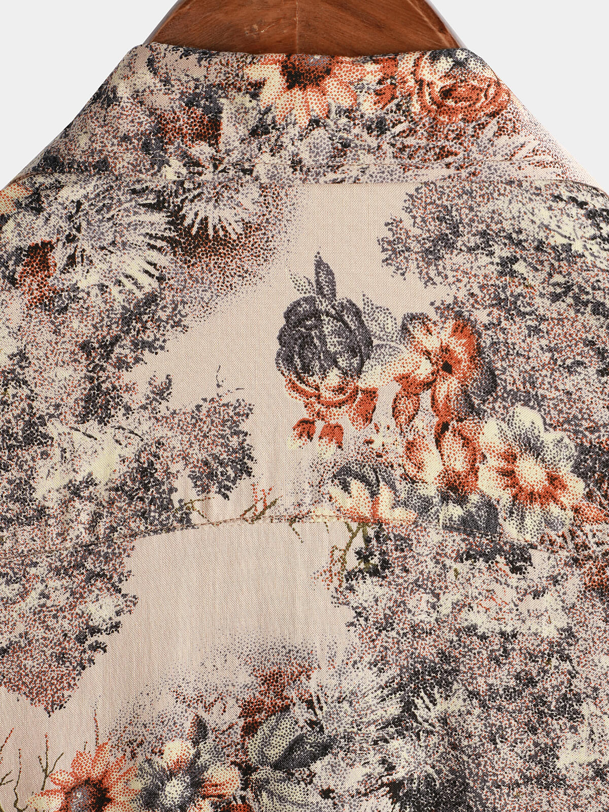 Button-Up Vacation Short Sleeve Shirt with Floral Print