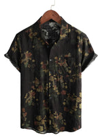 Cotton Beach Shirt for Men with Short Sleeve