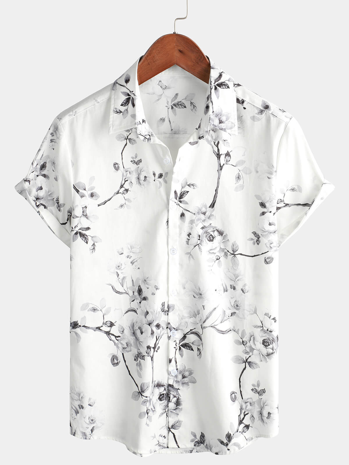 Button-Up Hawaiian Summer Floral Shirt