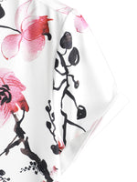 Summer Shirt with Short Sleeves in Pink Flowers for Men