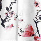 Casual Pink Floral Cherry Blossom Print Shirt, Short Sleeves