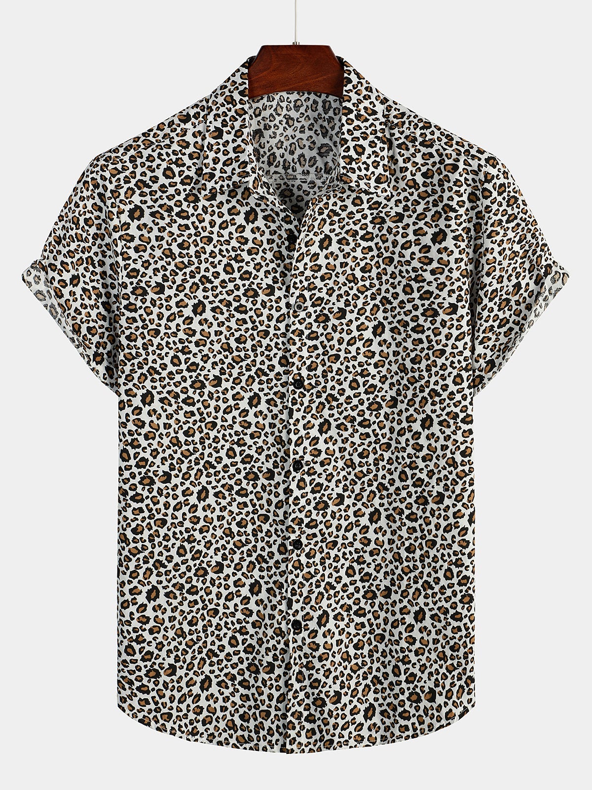 Short-Sleeve Leopard Print Rock Shirt