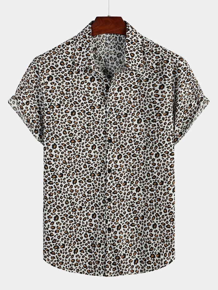 Short-Sleeve Leopard Print Rock Shirt
