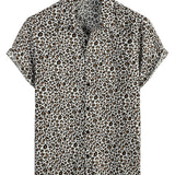Men's Leopard Print Short-Sleeve Shirt