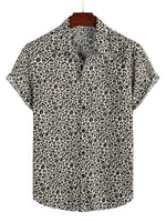 Men's Leopard Print Short-Sleeve Shirt