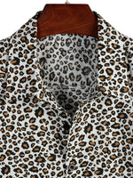 Men's Leopard Print Short-Sleeve Shirt