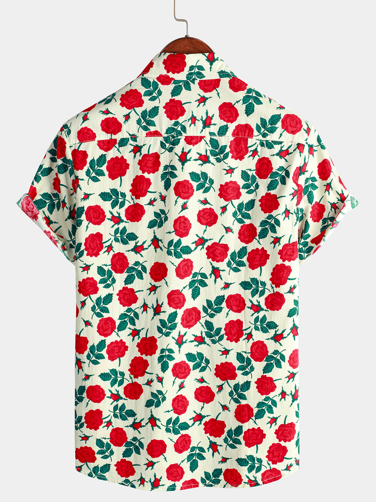 Pink Print Breathable Short-Sleeve Summer Shirt