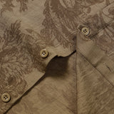 Vintage Brown Floral Vacation Short Sleeve Shirt