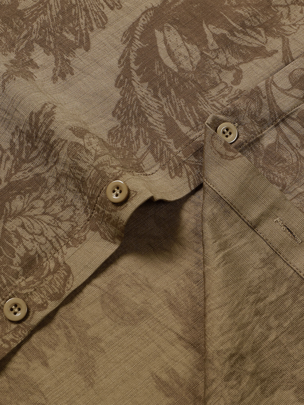 Vintage Brown Floral Vacation Short Sleeve Shirt