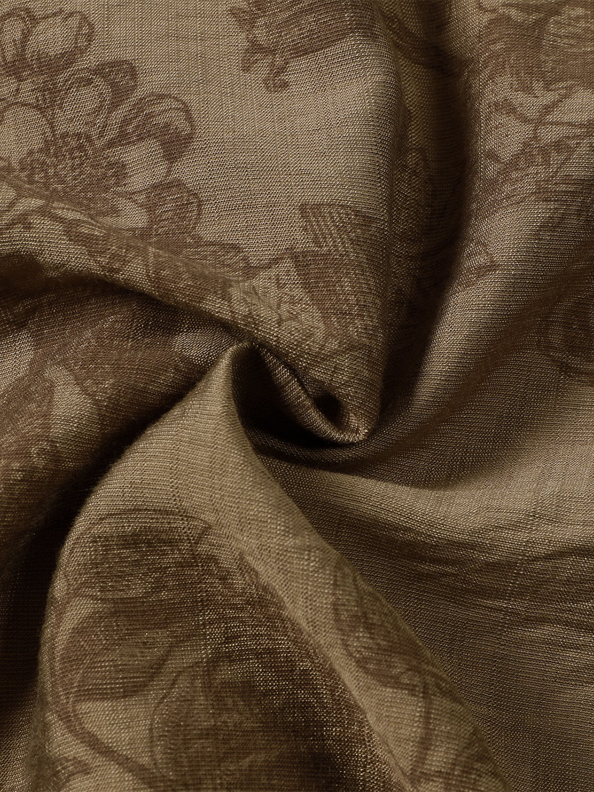 Vintage Brown Floral Vacation Short Sleeve Shirt
