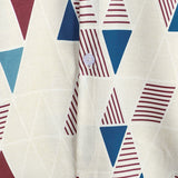Casual Button-Up Short Sleeve Shirt with Vintage Geometric Print