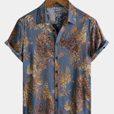 Short-Sleeve Summer Shirt with Retro Print