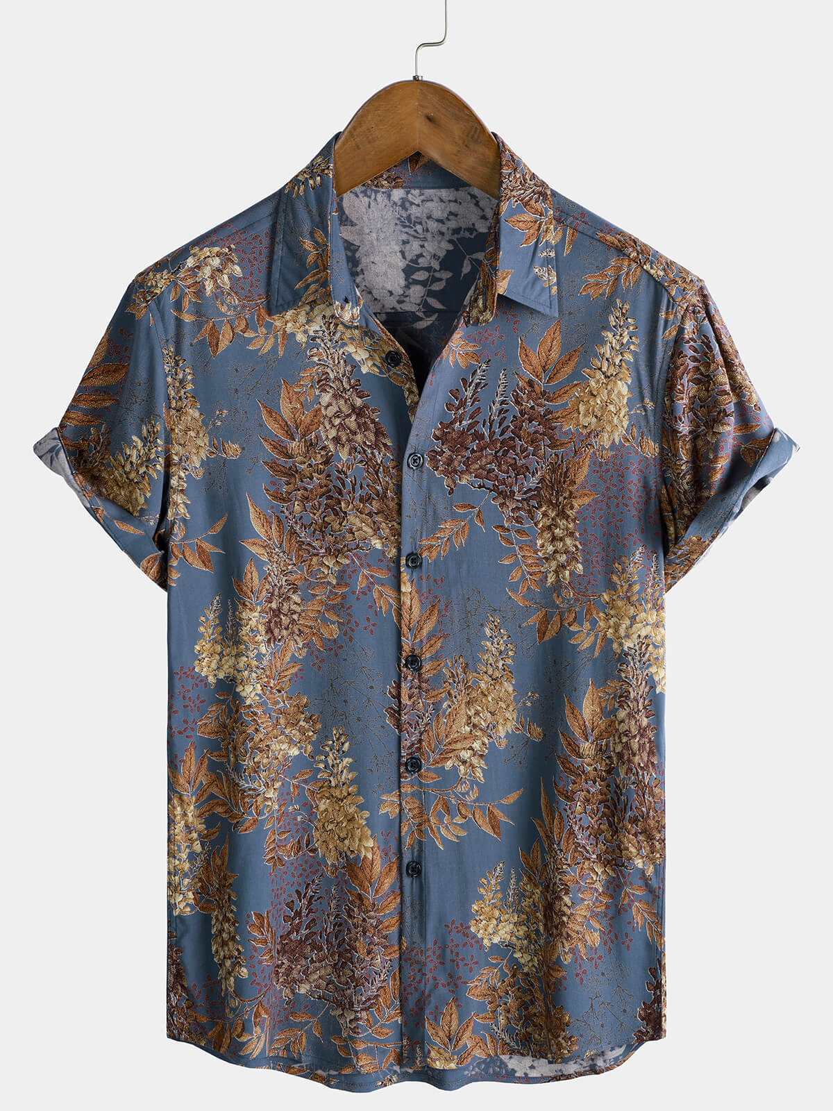 Short-Sleeve Summer Shirt with Retro Print
