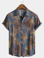 Short-Sleeve Summer Shirt with Retro Print