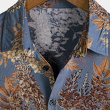 Short-Sleeve Summer Shirt with Retro Print