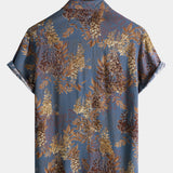 Short-Sleeve Summer Shirt with Retro Print