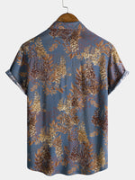 Short-Sleeve Summer Shirt with Retro Print