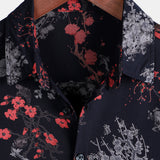 Elegant Floral Shirt, Short Sleeves