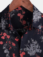 Elegant Floral Shirt, Short Sleeves
