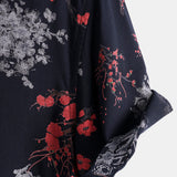 Elegant Floral Shirt, Short Sleeves