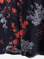 Elegant Floral Shirt, Short Sleeves