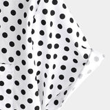 Summer Casual Polka Dot Short-Sleeve Shirt with White Pocket
