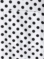 Summer Casual Polka Dot Short-Sleeve Shirt with White Pocket
