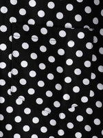 Summer Casual Polka Dot Short-Sleeve Shirt with Black Pocket