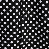 Summer Casual Polka Dot Short-Sleeve Shirt with Black Pocket