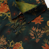 Dark Green Vintage Floral Shirt