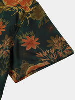 Dark Green Vintage Floral Shirt