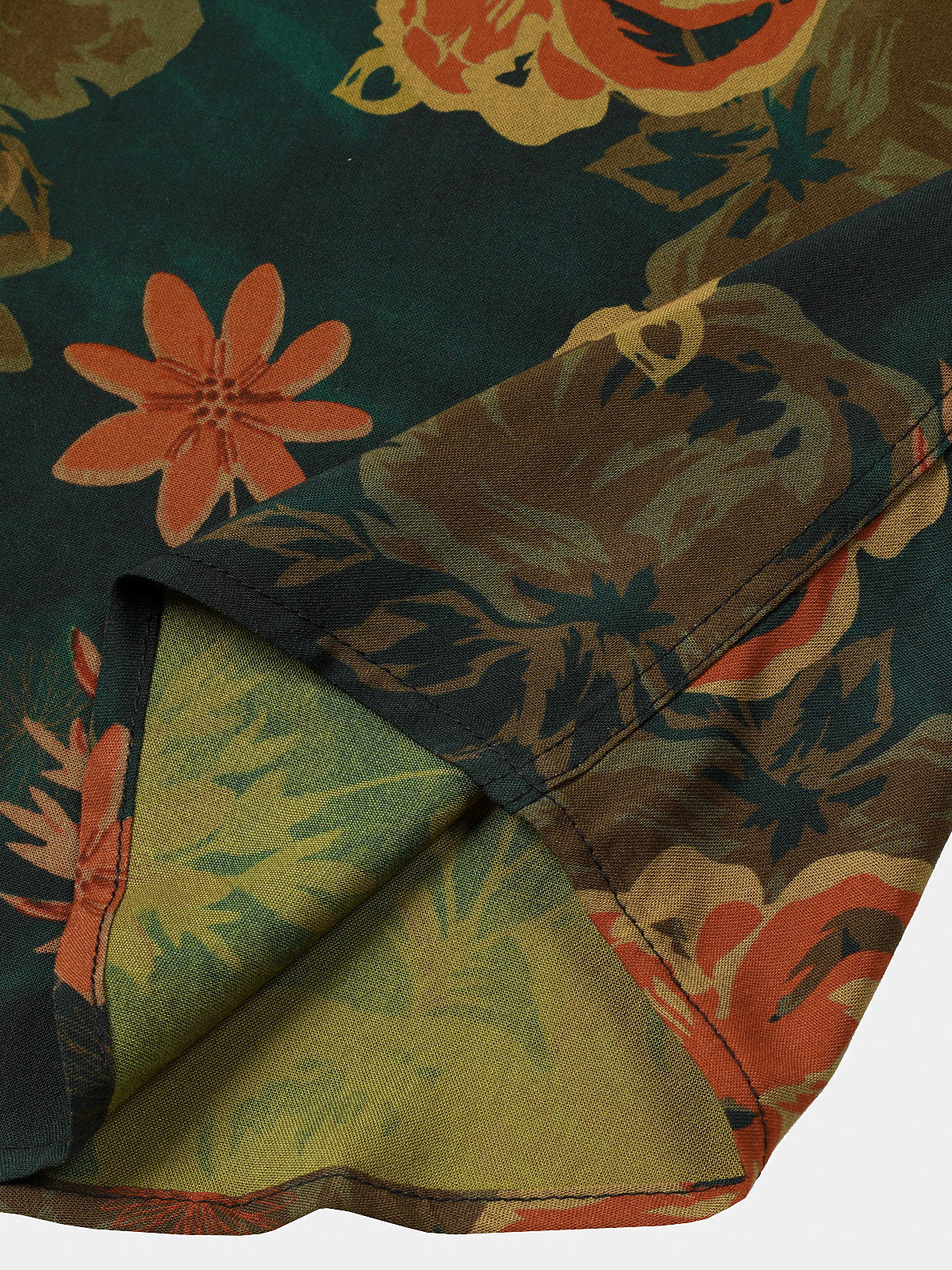 Dark Green Vintage Floral Shirt