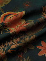 Dark Green Vintage Floral Shirt