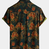 Dark Green Vintage Floral Shirt